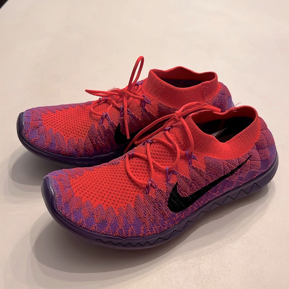 Nike Free Coral/ Purple Knit Sneaker